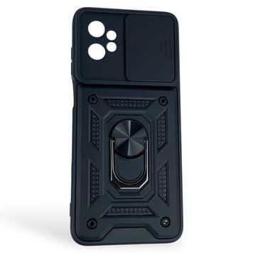 Чохол протиударний для Motorola G Power 5G (2023) з магнітною пластиною зі шторкою на камері чорний 0050598 фото