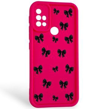 Чохол силіконовий Soft Touch з 3D принтом для Motorola G20 малиновий (Повний захист камери) 0057318 фото