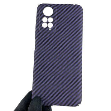 Чохол для Xiaomi Redmi Note 11S карбоновий ультратонкий пластиковий із захистом камери на сяомі редмі нот 11с фіолетовий 0000346 фото
