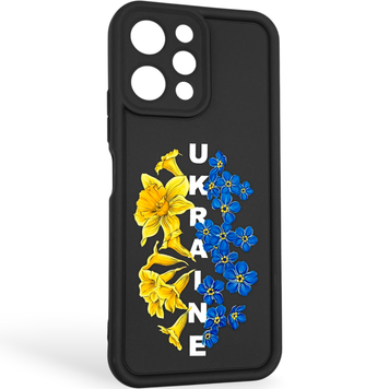 Чехол силиконовый Soft Touch с 3D принтом для Xiaomi Redmi 12 черный (Полная защита камеры) 0042165 фото