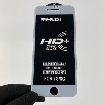 Защитное стекло для телефона Apple iPhone 7 противоударное полноэкранное на айфон 7 белое 0001051 фото