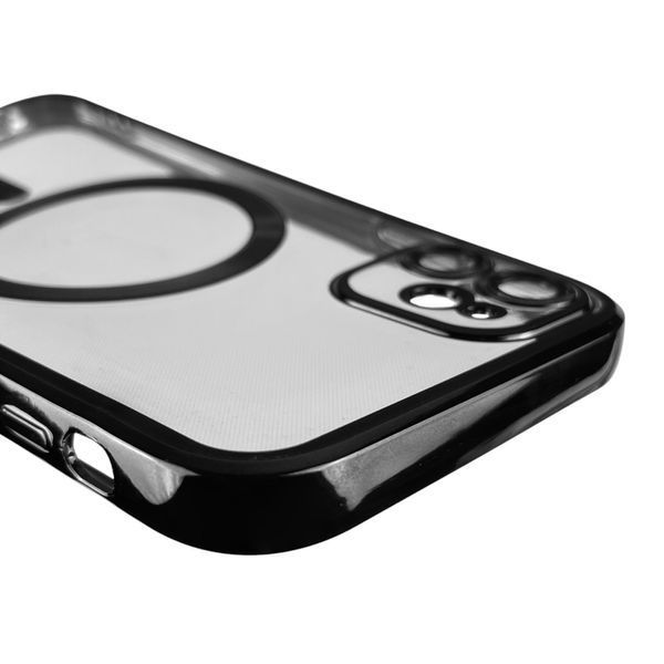 Чехол для Apple iPhone 11 с линзами для камеры с магнитом магсейф на айфон 11 чёрный 0002784 фото