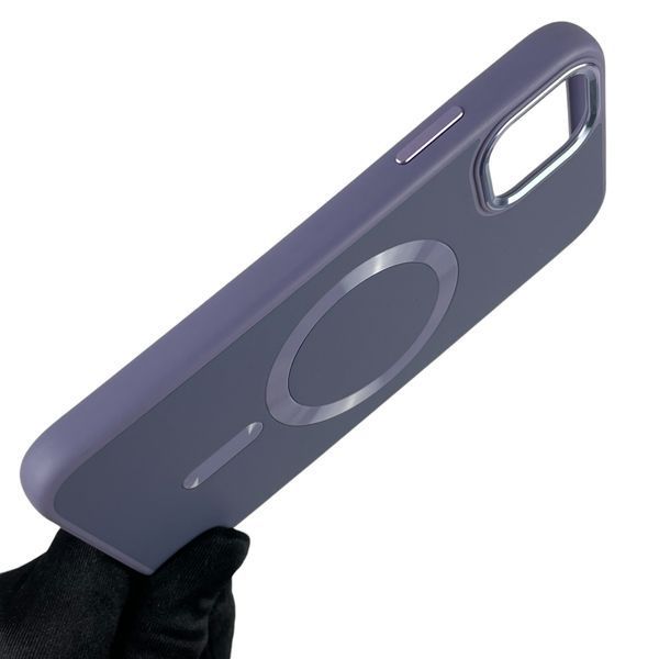 Чохол для Apple iPhone 11 шкіряний з MagSafe з мікрофіброю на айфон 11 лавандовий 0000246 фото