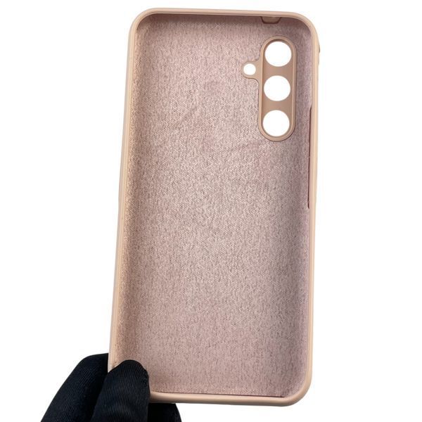 Чохол для Samsung Galaxy A54 5G (SM-A546E) силіконовий з мікрофіброю нековзний на самсунг а54 5г пудровий 0032067 фото