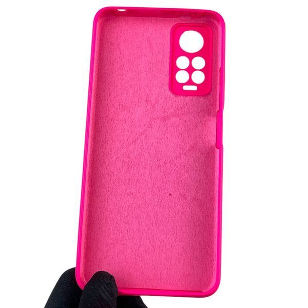Чехол для Xiaomi Redmi Note 11 Pro 4G силиконовый с микрофиброй на сяоми редми нот 11 про 4г малиновый 0032680 фото