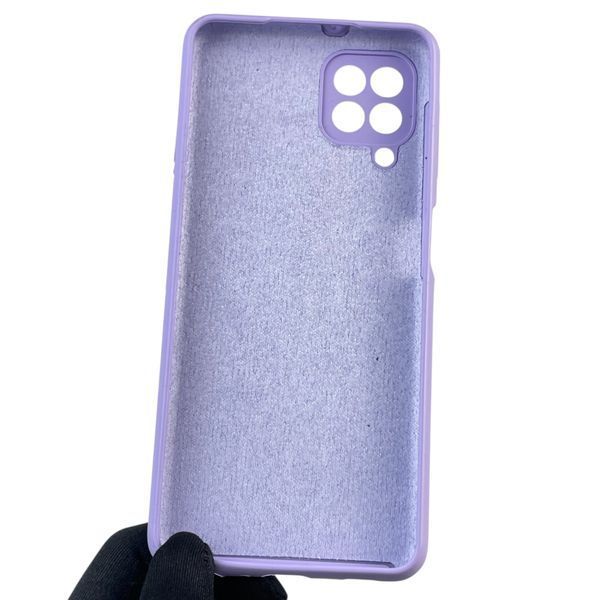 Чехол для Samsung Galaxy M22 4G (SM-M225F) силиконовый с микрофиброй нескользящий на самсунг м22 4г сиреневый 0032134 фото