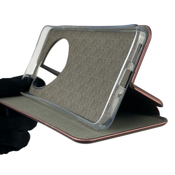 Чохол-книжка для Xiaomi Poco C75 з екошкіри із підставкою на сяомі поко с75 бордова gd1 0013659 фото