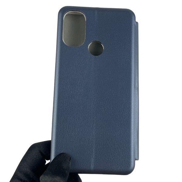 Чехол-книжка для Motorola Moto E20 с подставкой на моторола е20 тёмно-синяя 0000801 фото