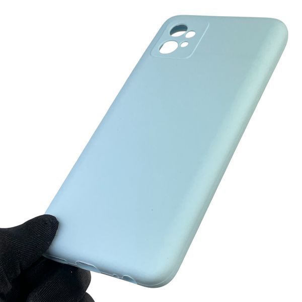 Чохол для Motorola Moto G32 (PAUU0013RS) силіконовий з мікрофіброю нековзний на моторола г32 блакитний 0031780 фото