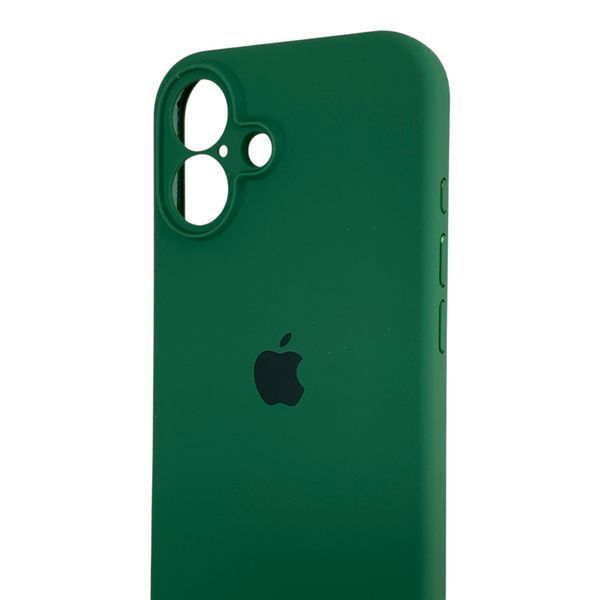 Чохол Silicone Case для Apple iPhone 16 зелений (soft touch, кільця камери, мікрофібра) 0061858 фото