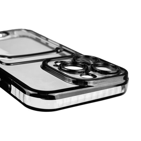 Чохол для Apple iPhone 16 Pro із чорною окантовкою з кишенькою для карток на айфон 16 про чорний 0013031 фото