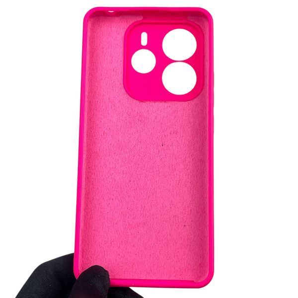 Чохол для Xiaomi Redmi Note 14 5G силіконовий з мікрофіброю нековзний на сяомі редмі нот 14 5г малиновий 0032760 фото