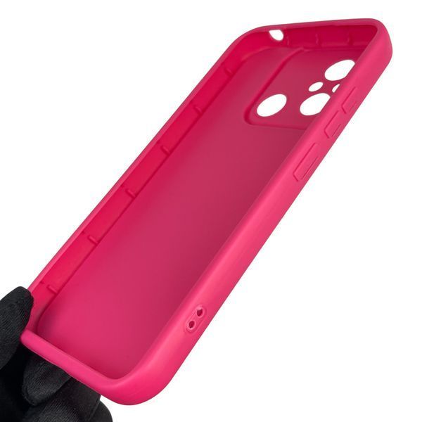 Чохол силіконовий оригінальний Soft Touch з 3D принтом злого кота для Xiaomi Redmi 11A малиновий (Повний захист камери) 0046917 фото