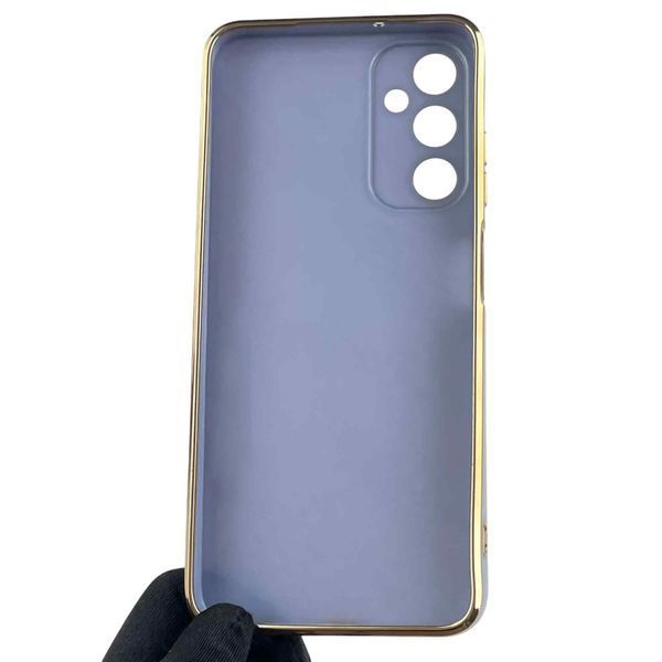 Чохол для Samsung Galaxy A05S (SM-A057) жіночий із золотою окантовкою із захистом камери на самсунг а05с синій 0012198 фото