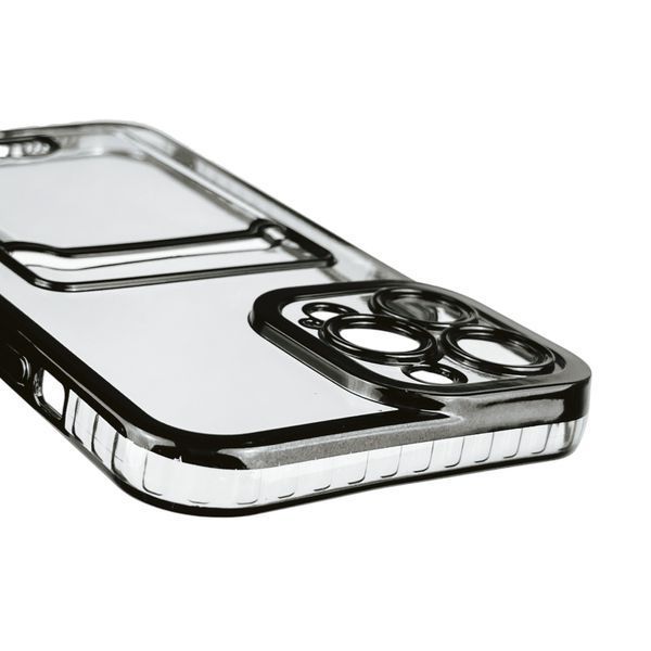 Чохол для Apple iPhone 13 Pro Max із чорною окантовкою з кишенькою для карток на айфон 13 про макс чорний 0013008 фото