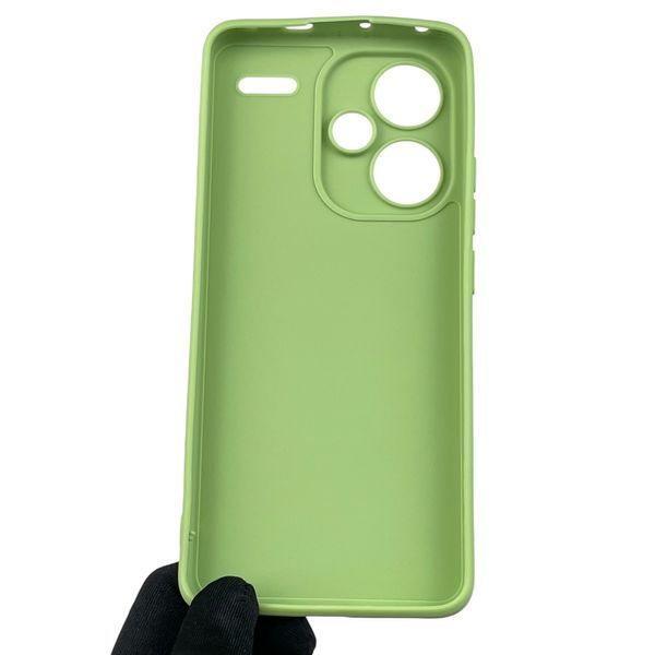 Чохол для Xiaomi Redmi Note 13 Pro Plus з квадратними гранями із захистом камери на сяомі редмі нот 13 про плюс фісташковий 0012880 фото