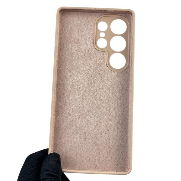 Чехол для Samsung Galaxy S25 Ultra (SM-S938B) силиконовый с микрофиброй на самсунг с25 ультра пудровый 0032224 фото