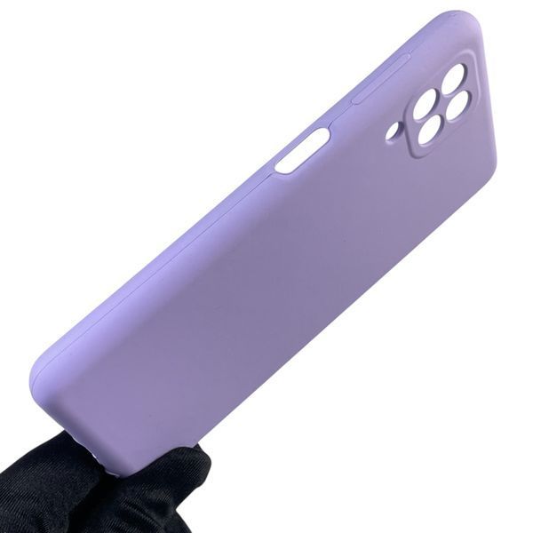 Чехол для Samsung Galaxy M22 4G (SM-M225F) силиконовый с микрофиброй нескользящий на самсунг м22 4г сиреневый 0032134 фото
