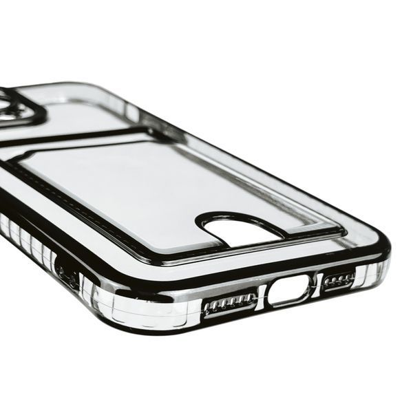 Чохол для Apple iPhone 13 Pro Max із чорною окантовкою з кишенькою для карток на айфон 13 про макс чорний 0013008 фото