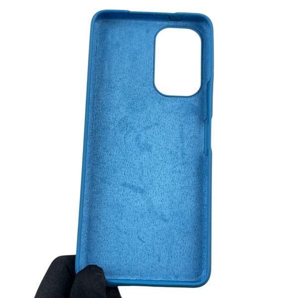 Чохол для Tecno Camon 19 (CI6n) силіконовий з мікрофіброю нековзний на техно камон 19 синій 0032234 фото