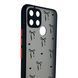 Чехол для телефона Realme C21Y с 3D принтом бантики с сердцами с высокими бортами черный 0059364 фото 3