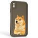 Чехол силиконовый Soft Touch с 3D принтом мема сибу для Apple iPhone Xs Max коричневый (Полная защита камеры) 0048273 фото 1