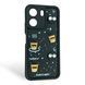 Чехол для Xiaomi Poco C65 черный с 3D фигурками (кофе, софт-тач) 0062421 фото 1