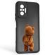 Чехол силиконовый оригинальный Soft Touch с 3D принтом смешного теда мишки для Xiaomi Redmi Note 10 Pro черный (Полная защита камеры) 0048986 фото 1