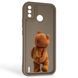 Чехол силиконовый Soft Touch с 3D принтом смешного теда мишки для Tecno Spark 6 Go (KE5) коричневый (Полная защита камеры) 0049414 фото 1
