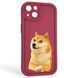 Чехол силиконовый оригинальный Soft Touch с 3D принтом мема сибу для Apple iPhone 13 бордовый (Полная защита камеры) 0047298 фото 1