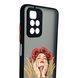 Чехол для телефона Xiaomi Redmi 10 5G с 3D принтом девушка маки колоски с высокими бортами черный 0059264 фото 3