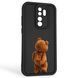 Чехол силиконовый оригинальный Soft Touch с 3D принтом смешного теда мишки для Xiaomi Redmi Note 8 Pro черный (Полная защита камеры) 0049086 фото 1