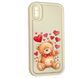 Чохол силіконовий оригінальний Soft Touch з 3D принтом милий ведмедик для Apple iPhone X молочний (Повний захист камери) 0043206 фото 1
