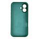 Чохол Silicone Case для Apple iPhone 16 зелений (soft touch, кільця камери, мікрофібра) 0061858 фото 2